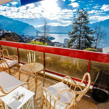 Terrace With Lake & Mountain View Montreux Exterior foto