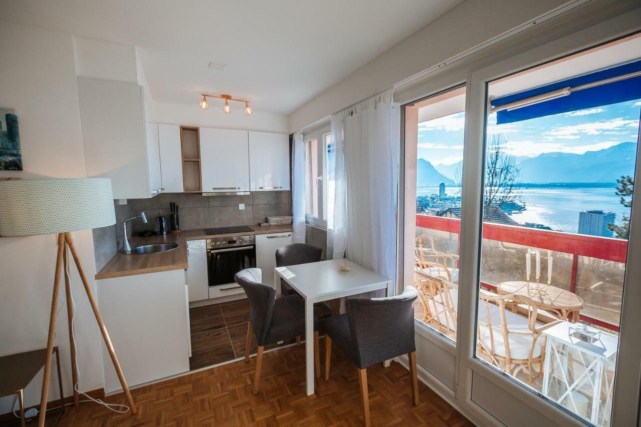 Terrace With Lake & Mountain View Montreux Exterior foto